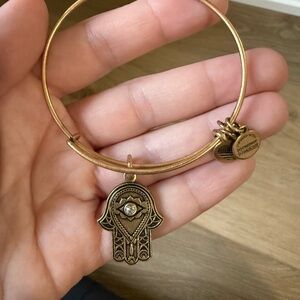 Alex and Ani gold Hamsa charm bracelet